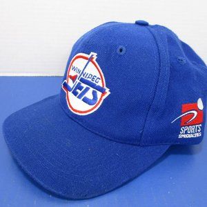 Vintage Winnipeg Jets. Authentic Center Ice Collection. Blue embroidered logo.